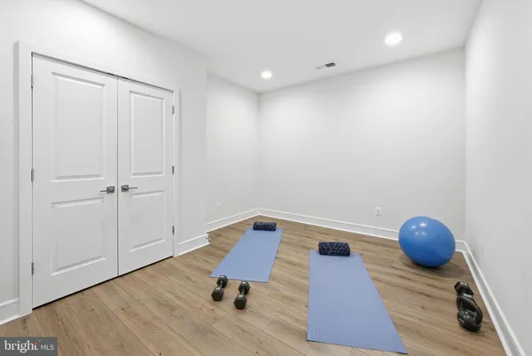 a view of livingroom with wooden floor