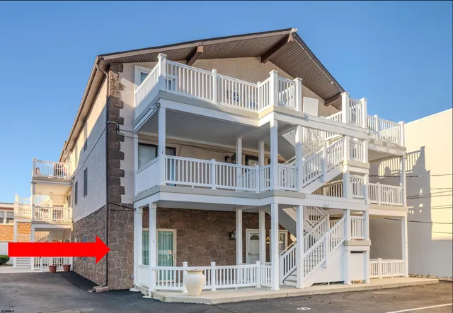 a front view of a building