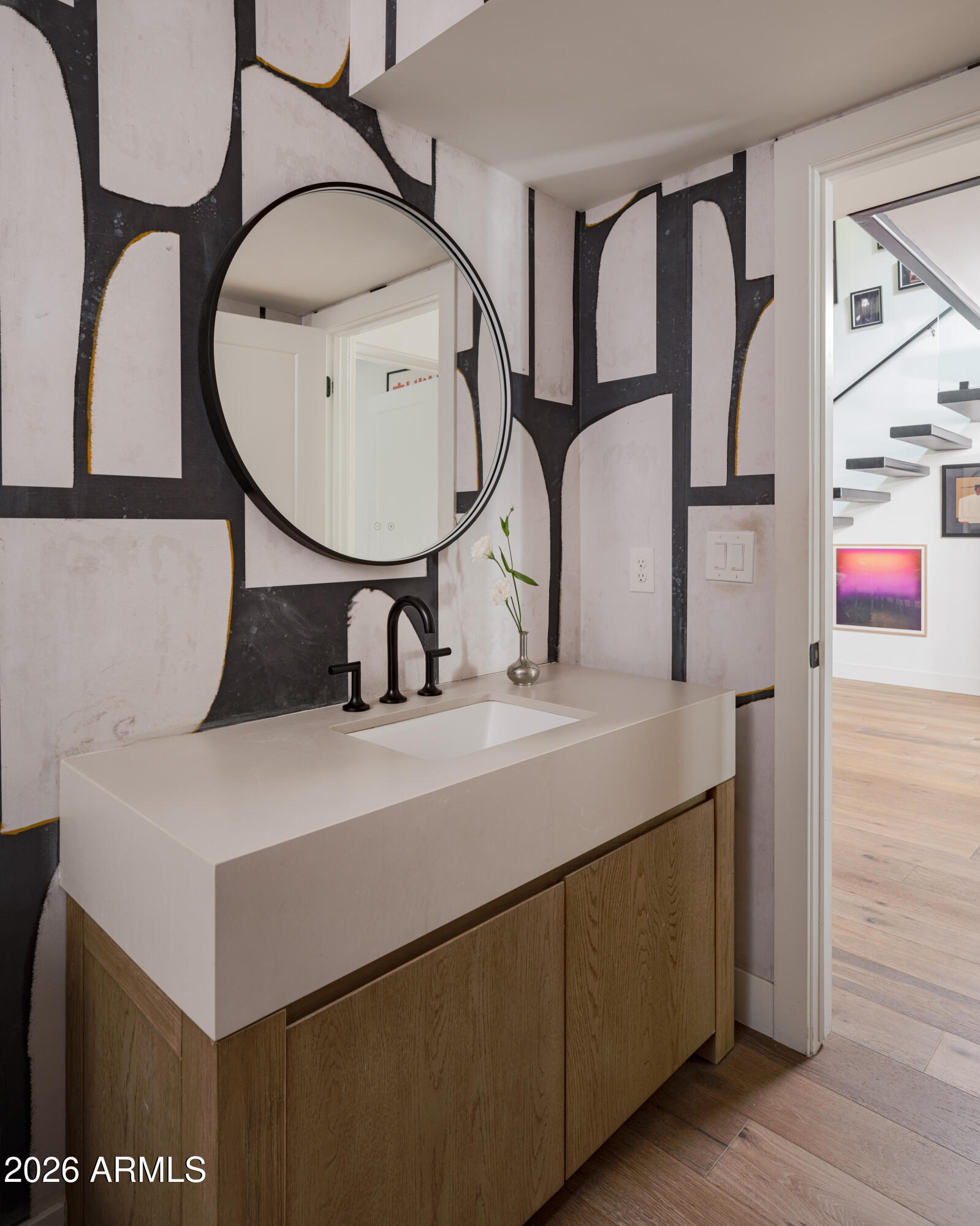 4620 North 40th Street Phoenix, AZ 85018 - Photo 17 of 26 a bathroom with a sink mirror and vanity