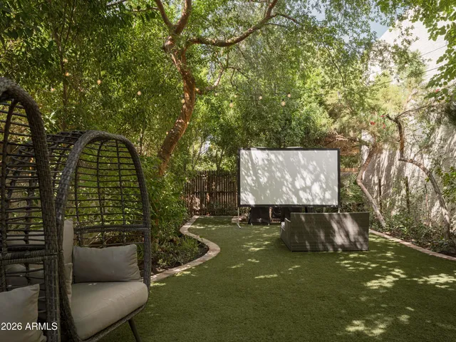 a view of outdoor space with garden