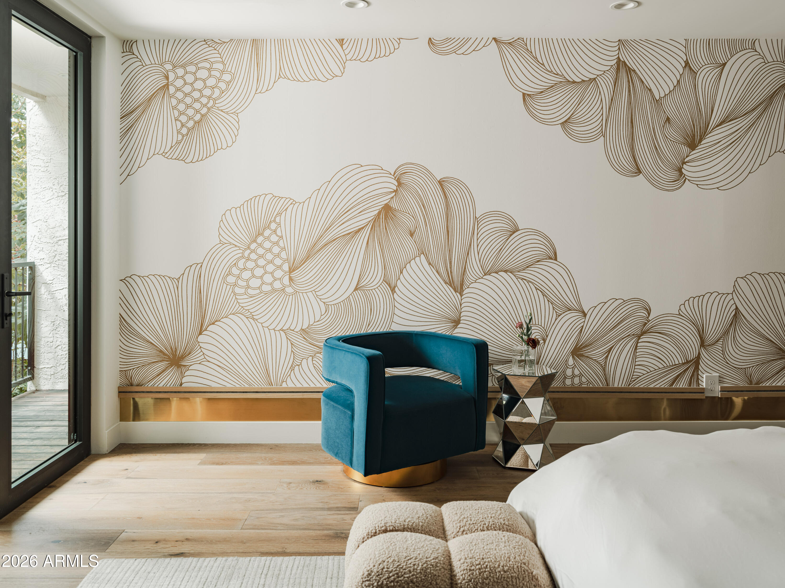 4620 North 40th Street Phoenix, AZ 85018 - Photo 8 of 26 a living room with a couch and a table with wooden floor