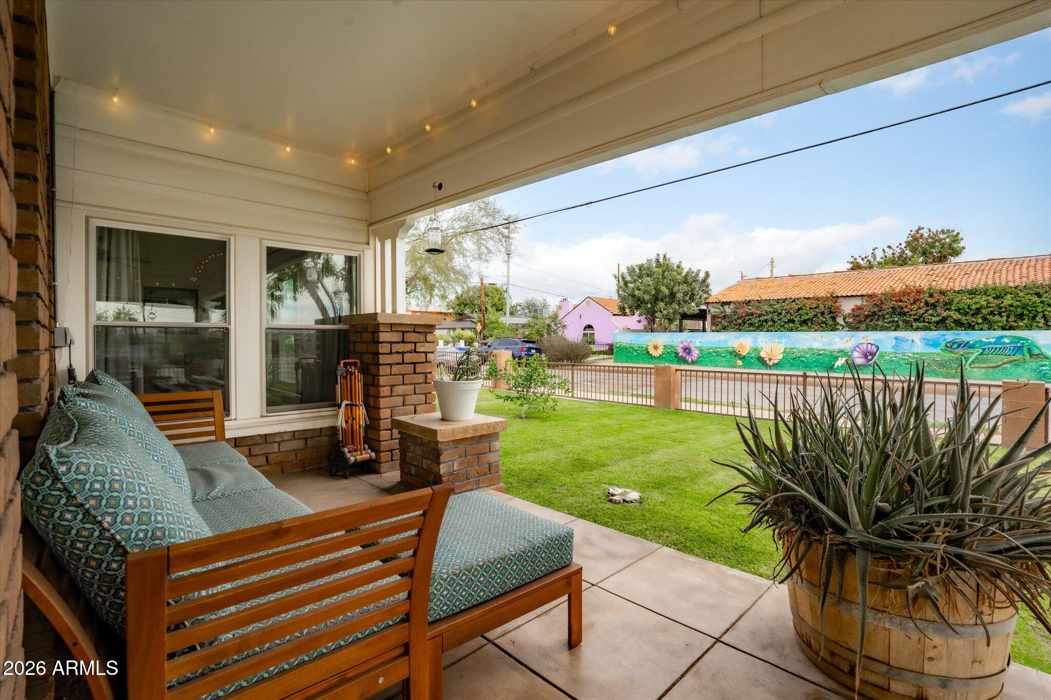 1348 East Fillmore Street Phoenix, AZ 85006 - Photo 3 of 41 a garden view with a seating space