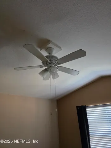 a view of a ceiling fan