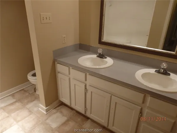 a bathroom with a sink and a toilet