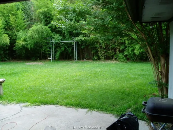 a view of backyard with green space