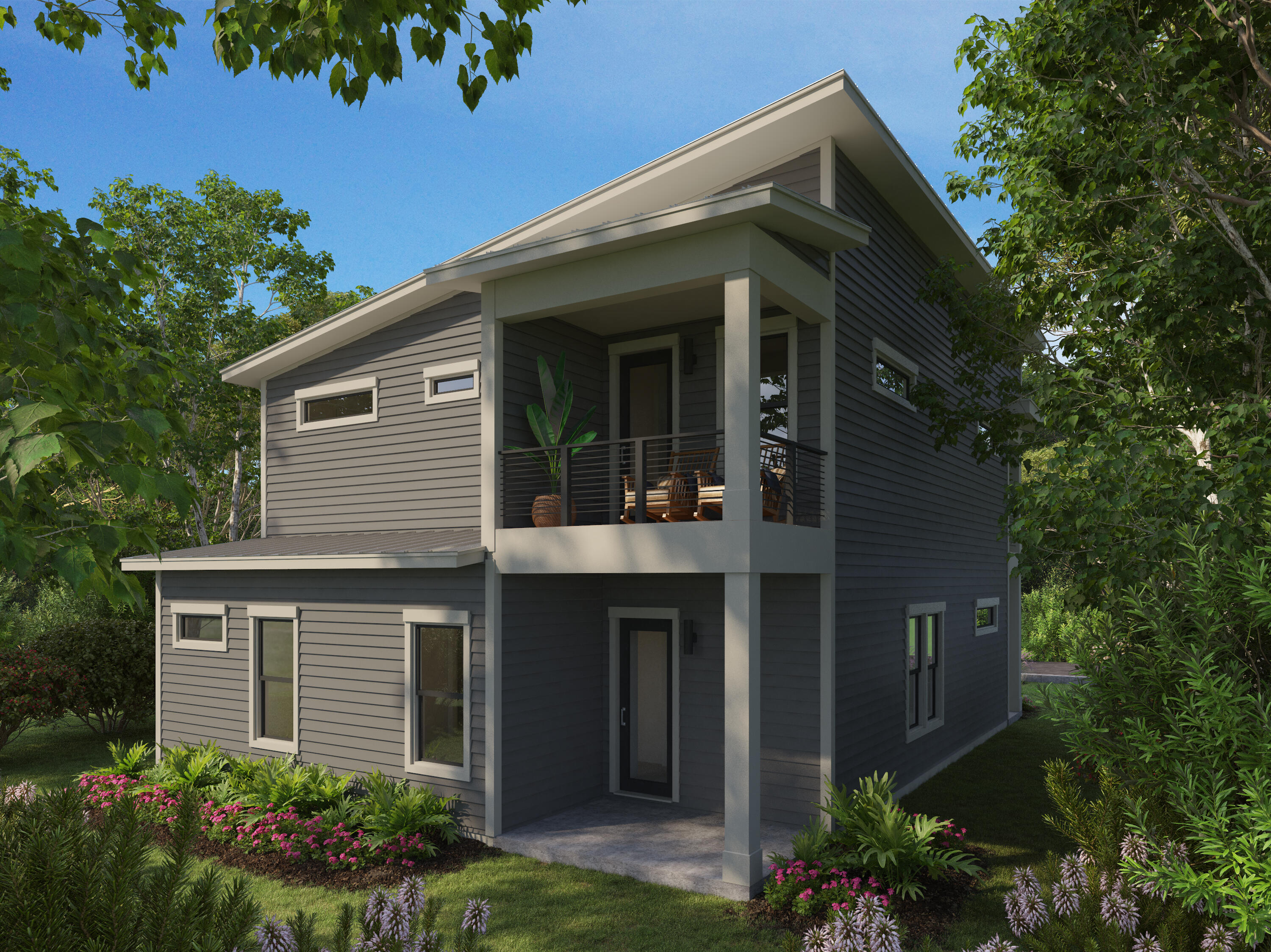 58 Sarah St Inlet Beach, Unit LOT 25 Inlet Beach, FL 32461 - Photo 22 of 31 a front view of a house with garden