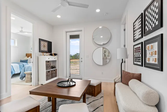 a view of a livingroom with furniture and window