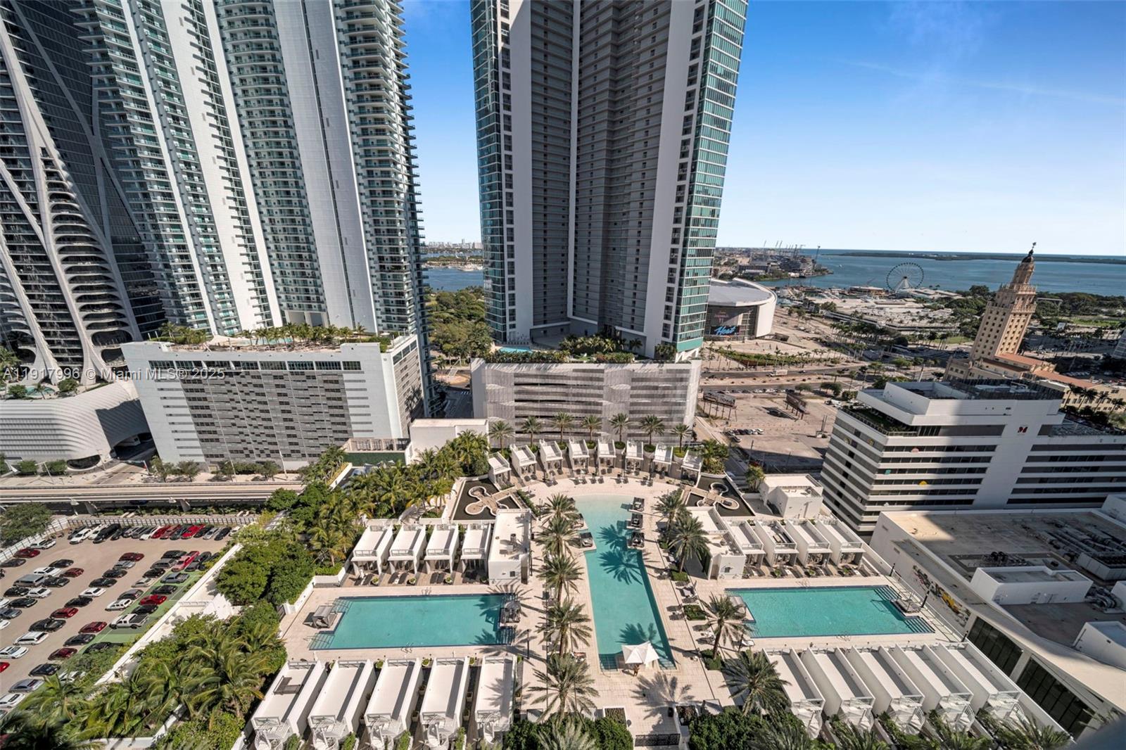851 Northeast 1st Avenue, Unit 2203 Miami, FL 33132 - Photo 52 of 53 a view of swimming pool with outdoor seating