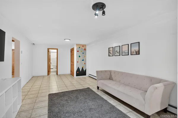 a living room with furniture and a couch