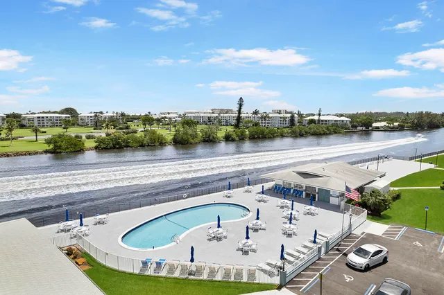 a view of swimming pool with a terrace