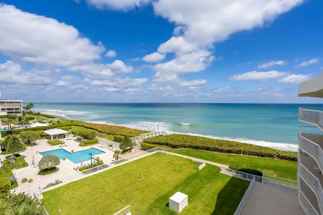 a view of an outdoor space and swimming pool