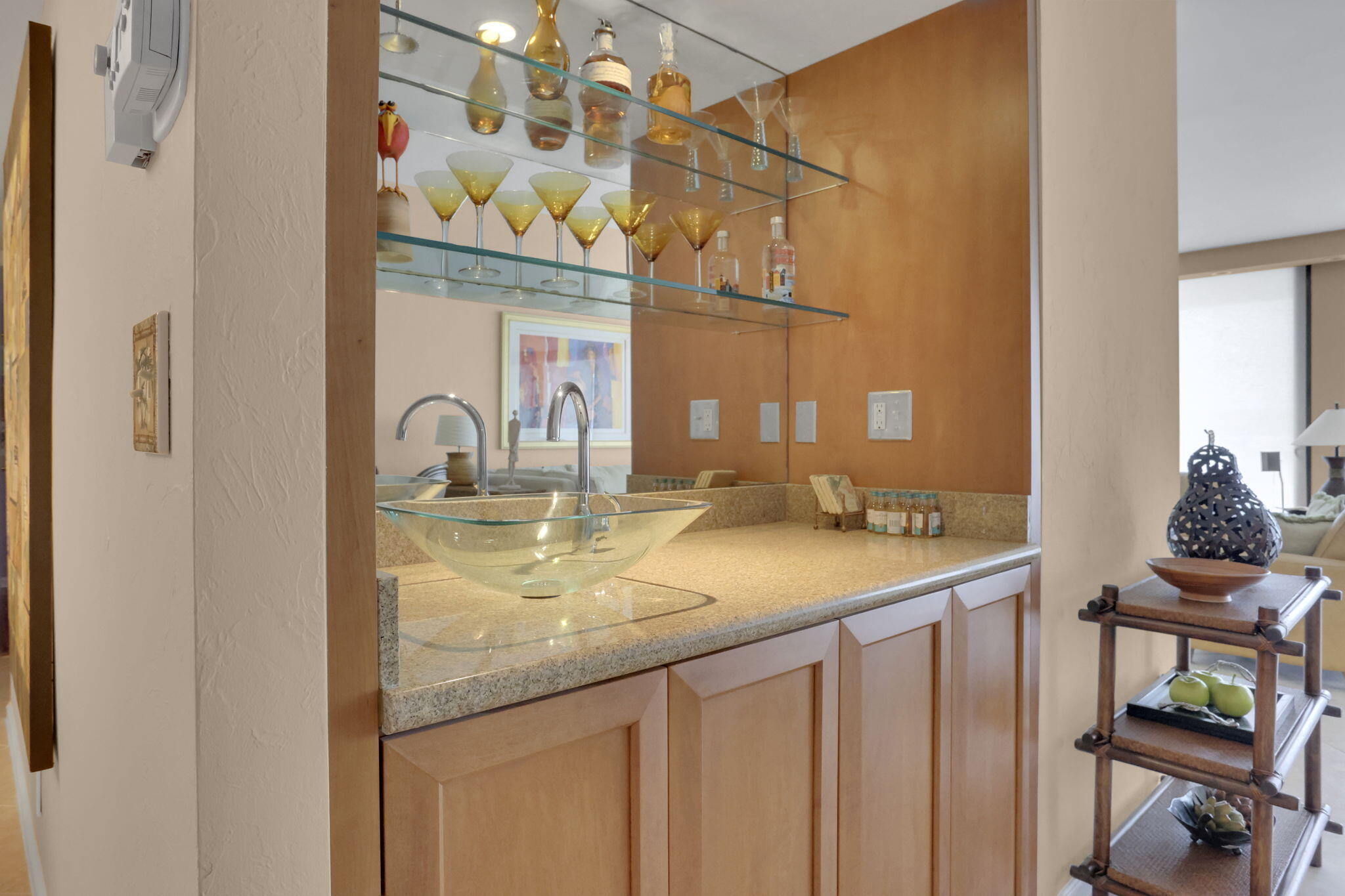 3300 South Ocean Boulevard, Unit 504S Palm Beach, FL 33480 - Photo 14 of 24 a bathroom with a sink and a mirror