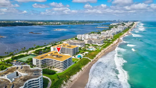 a view of a lake with a yard