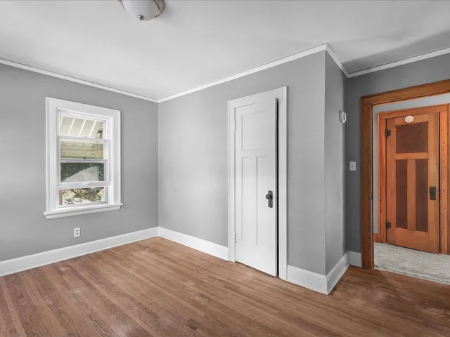 an empty room with a window