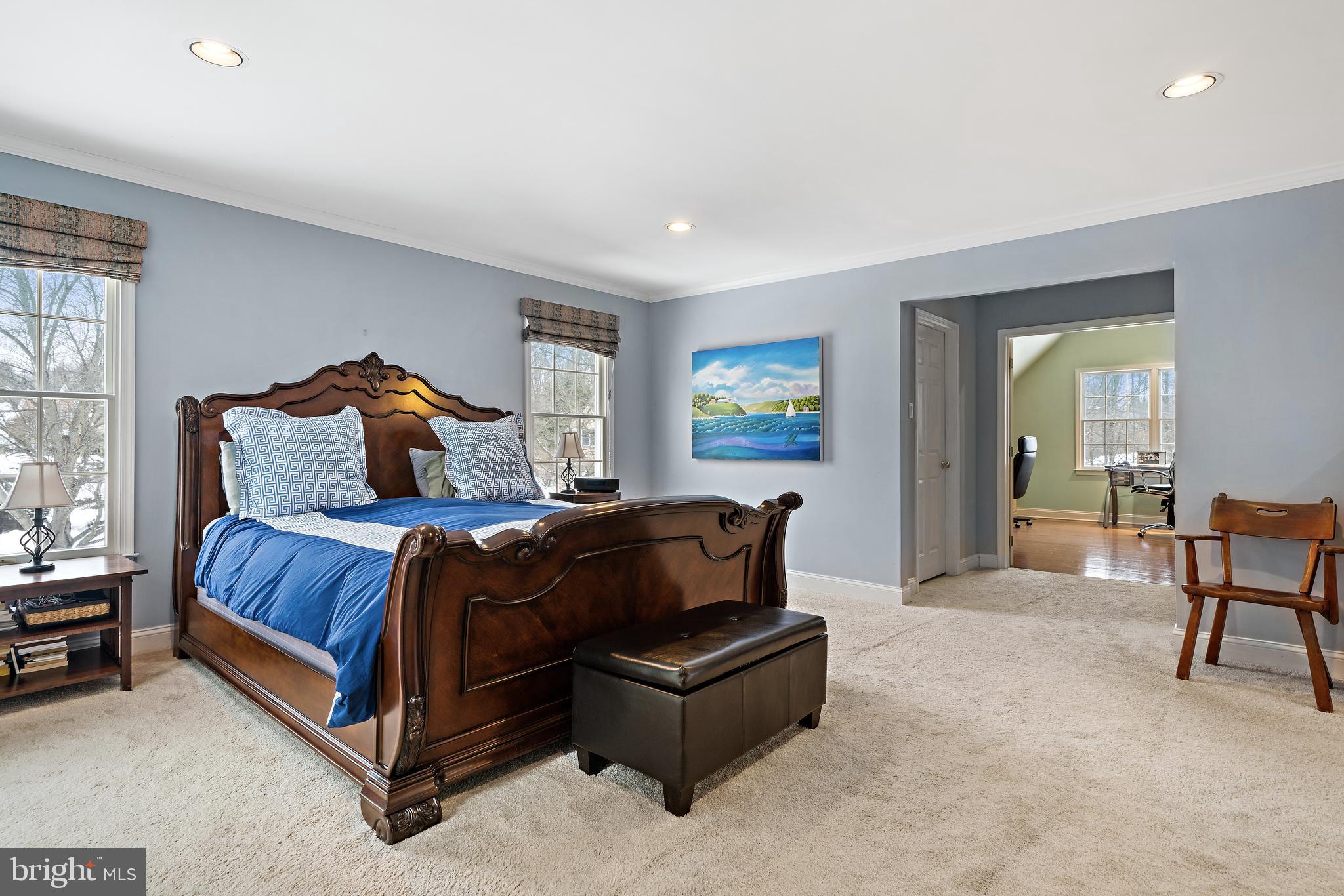 205 Christopher Drive Princeton, NJ 08540 - Photo 27 of 45 Master bedroom with office in background.