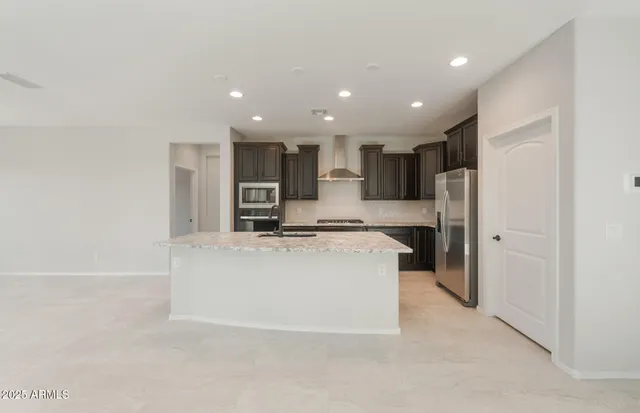 a view of kitchen and kitchen island