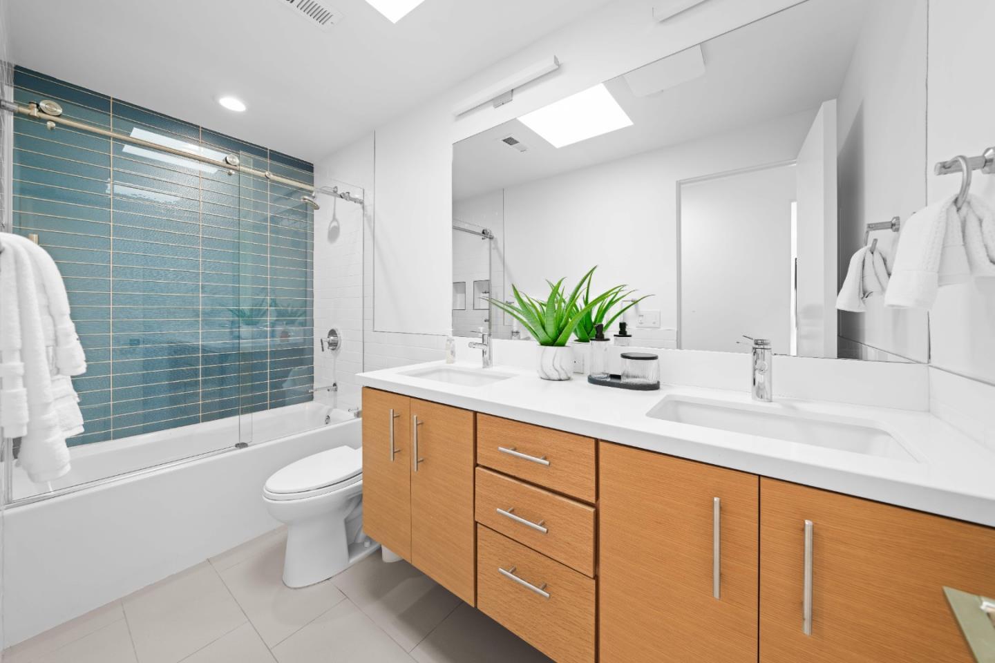 359 Stowell Avenue Sunnyvale, CA 94085 - Photo 33 of 53 a bathroom with a granite countertop sink toilet and shower