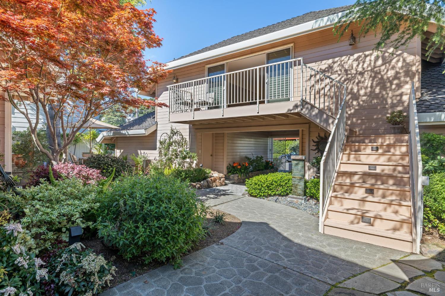 24 Mooring Road San Rafael, CA 94901 - Photo 49 of 71 Irrigated garden oasis and stairway leading to the guest cottage. Both are shared amenities with 26 Mooring.