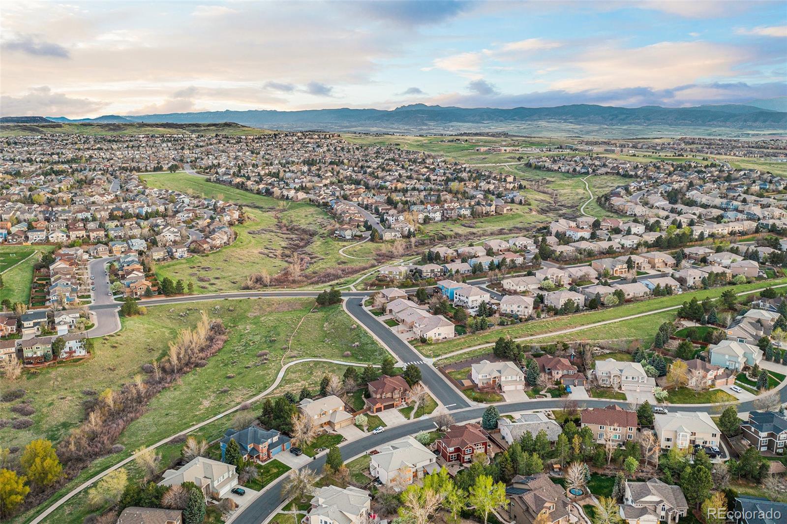 3042 Wyecliff Way Highlands Ranch, CO 80126 - Photo 36 of 40 an aerial view of a city