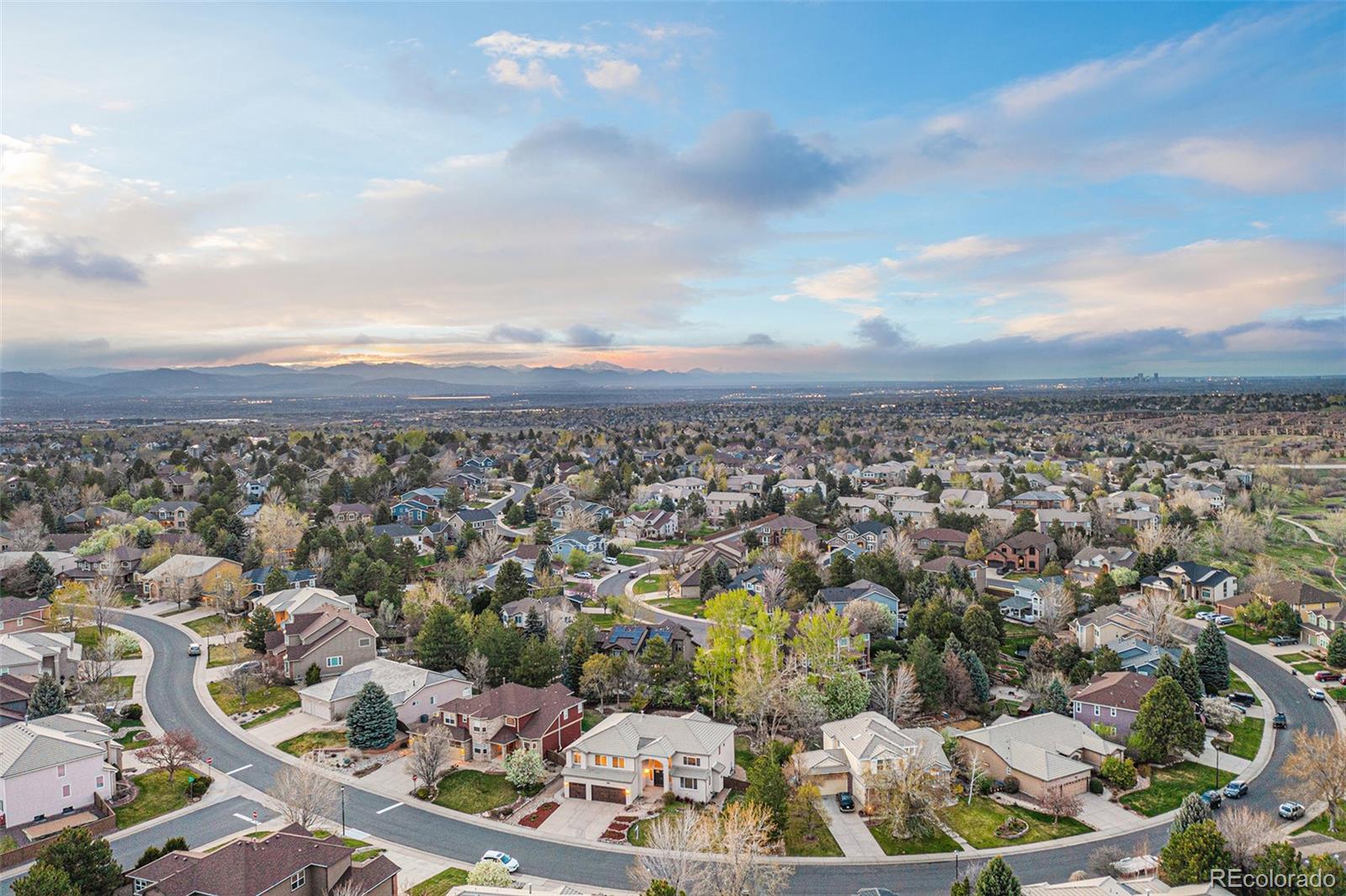 3042 Wyecliff Way Highlands Ranch, CO 80126 - Photo 39 of 40 an aerial view of a city