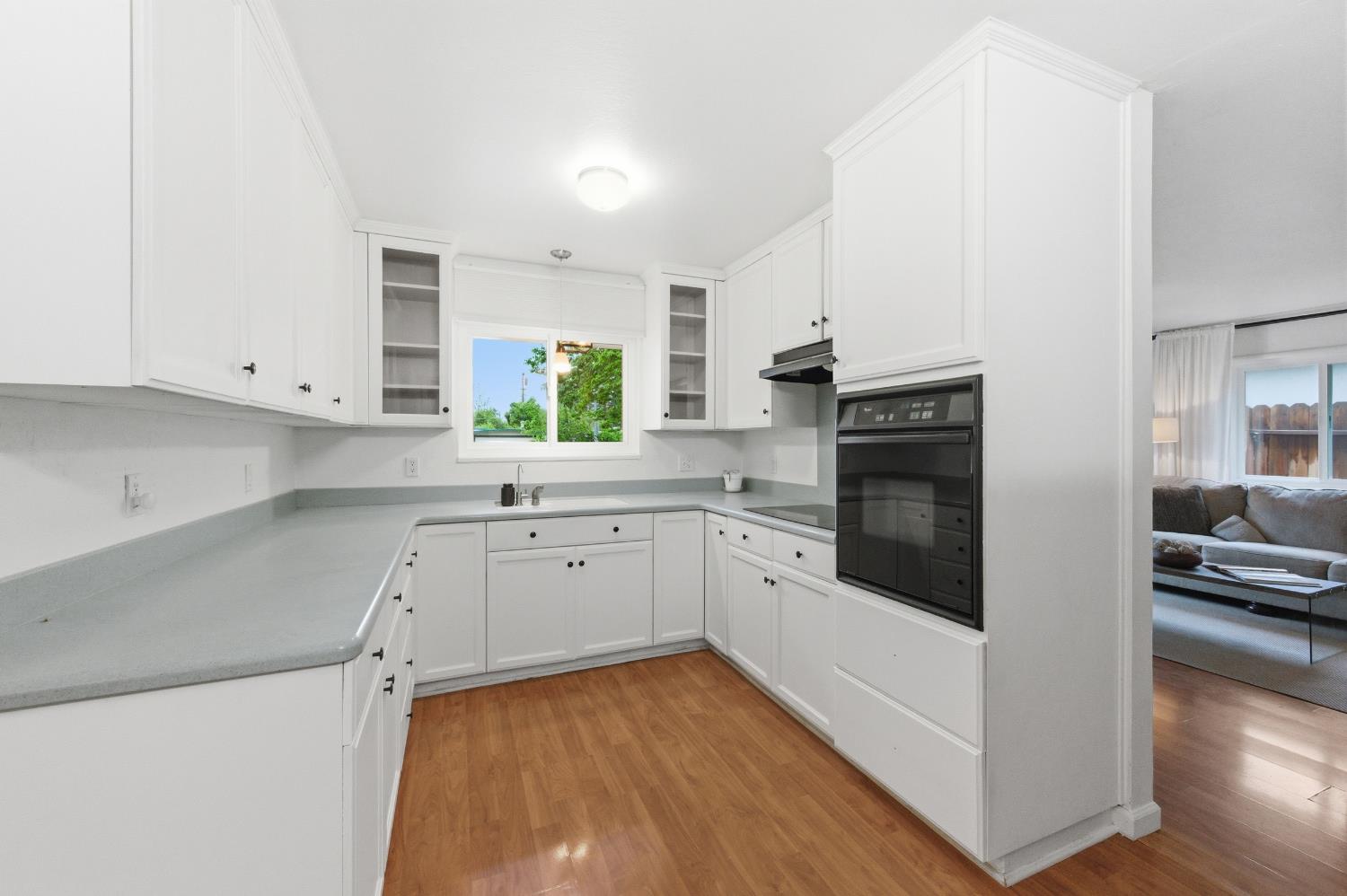 1301 Chestnut Lane Davis, CA 95616 - Photo 13 of 38 a kitchen with granite countertop white cabinets and white appliances