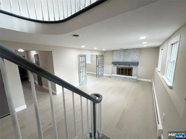 a view of livingroom with kitchen