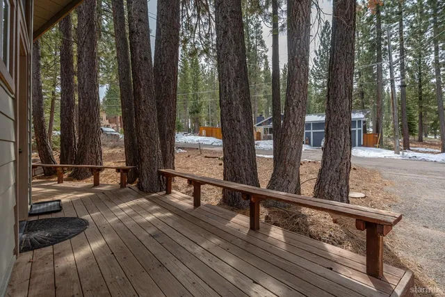 a view of outdoor space with seating area