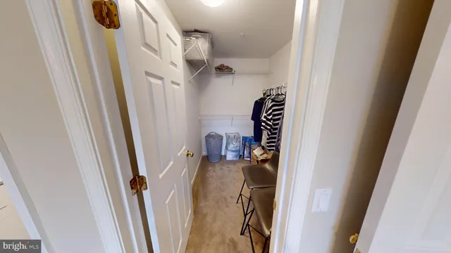 a close view of walk in closet