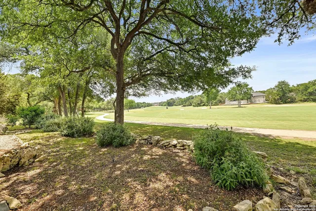 a view of an ocean from a yard