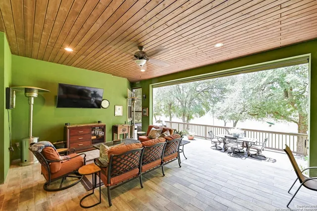 a outdoor living space with furniture and garden view