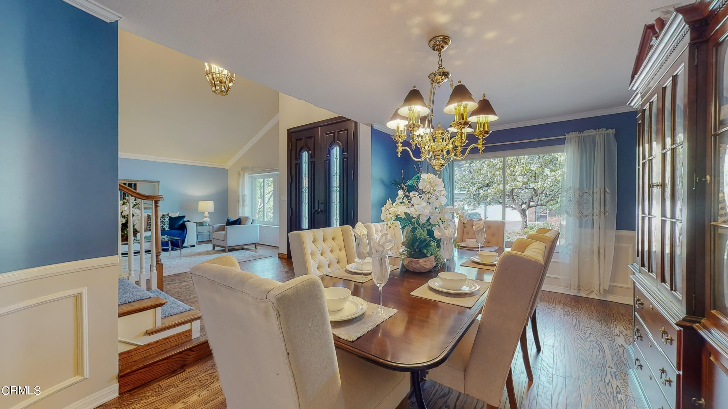 2124 Lenore Drive Glendale, CA 91206 - Photo 11 of 33 a view of a dining room with furniture wooden floor and chandelier