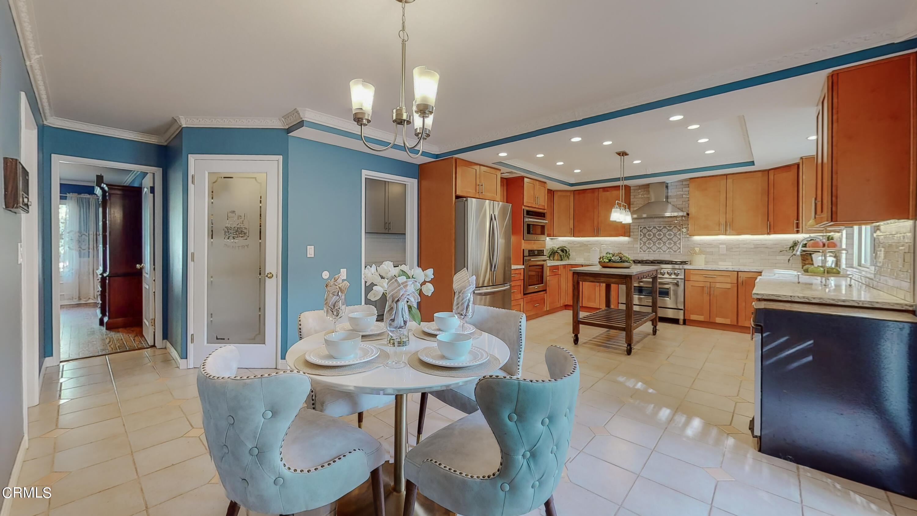 2124 Lenore Drive Glendale, CA 91206 - Photo 13 of 33 a view of a dining room with furniture and chandelier
