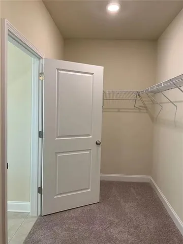 an empty room with closet
