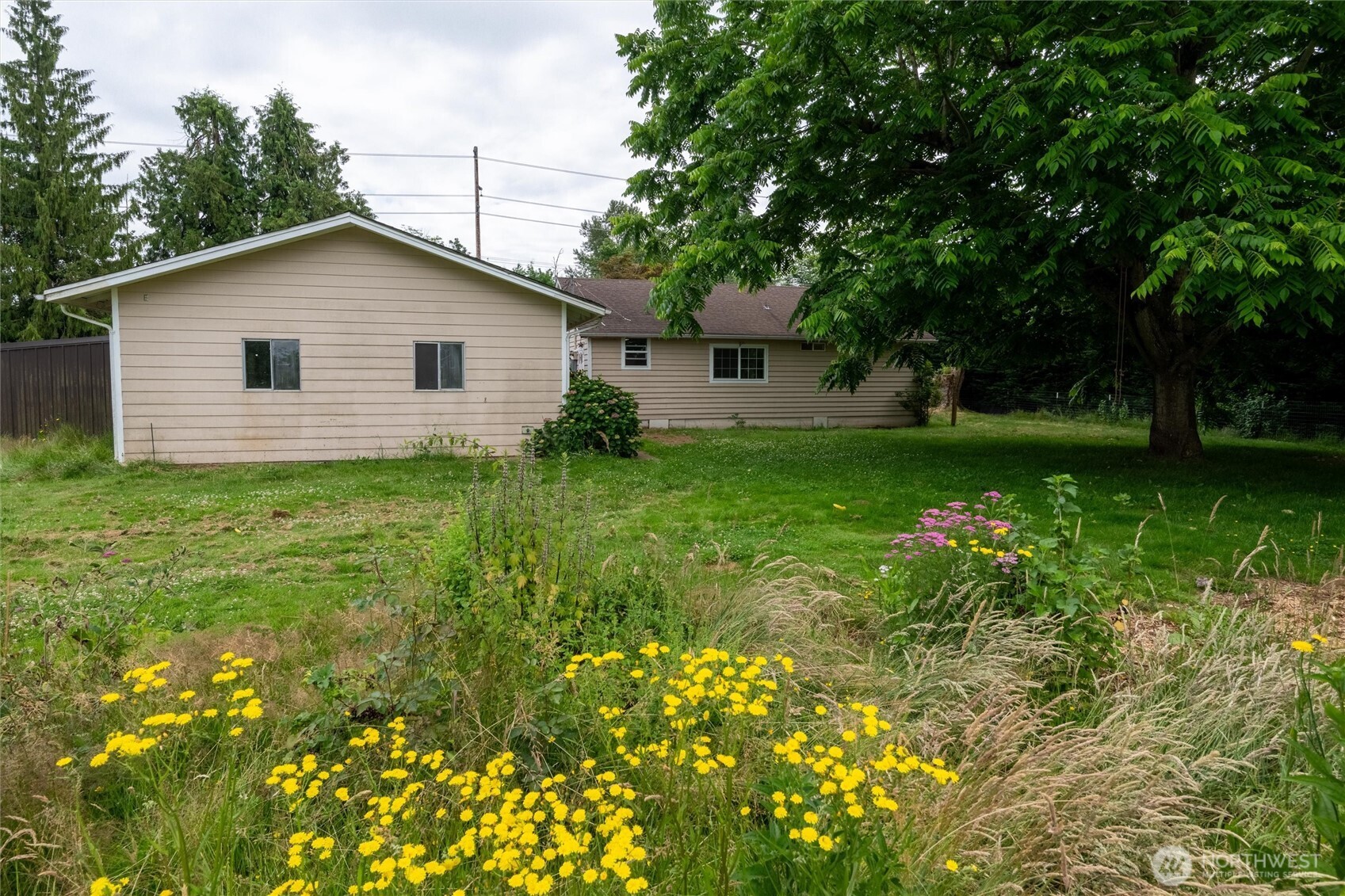 1264 Birch Bay Lynden Road Lynden, WA 98264 - Photo 30 of 38 a view of backyard of house with green space