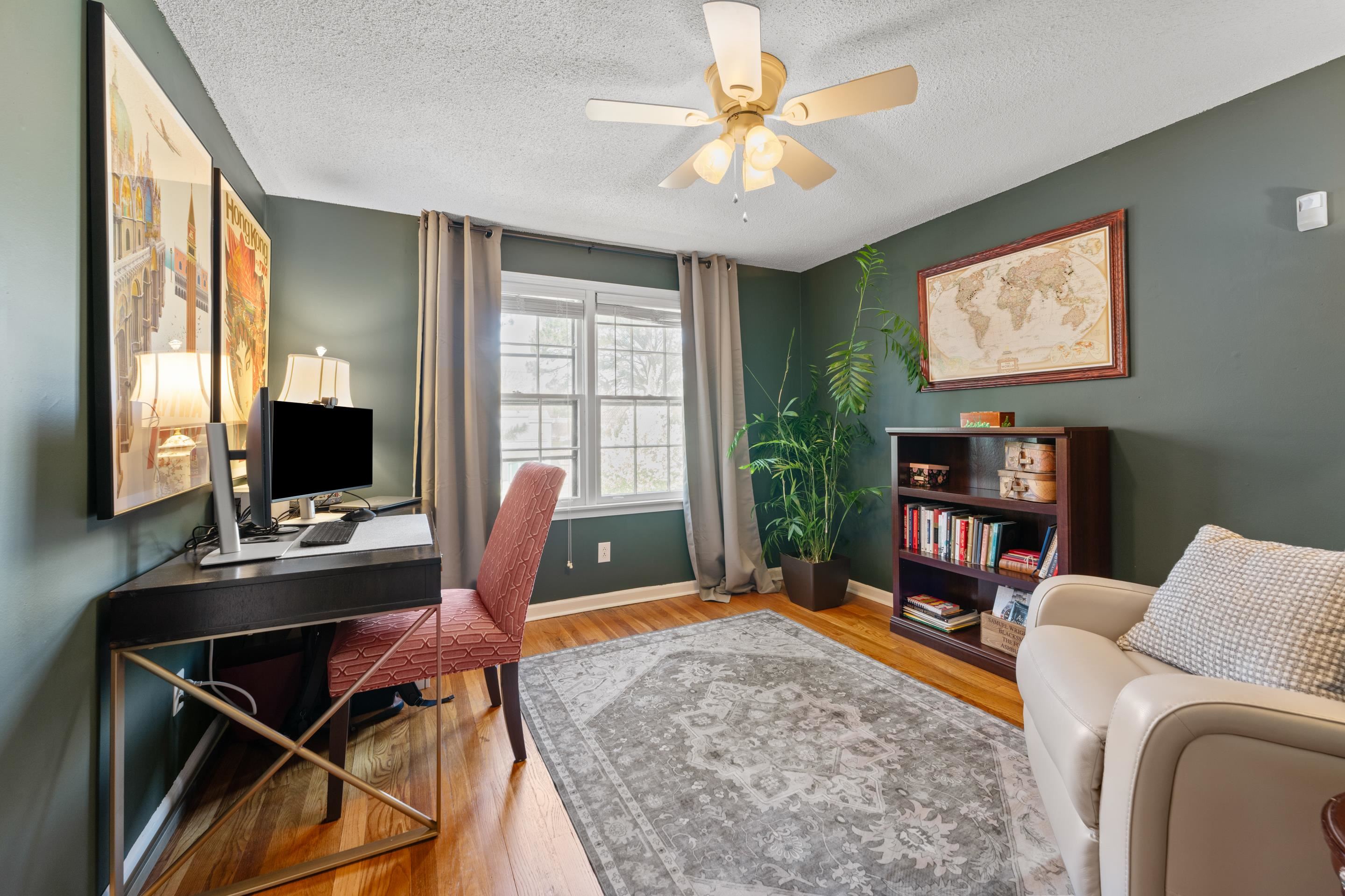 2551 Lovitt Drive Memphis, TN 38119 - Photo 21 of 28 Upstairs Bedroom 4. Currently used as home office. Bold and beautiful color scheme really works!