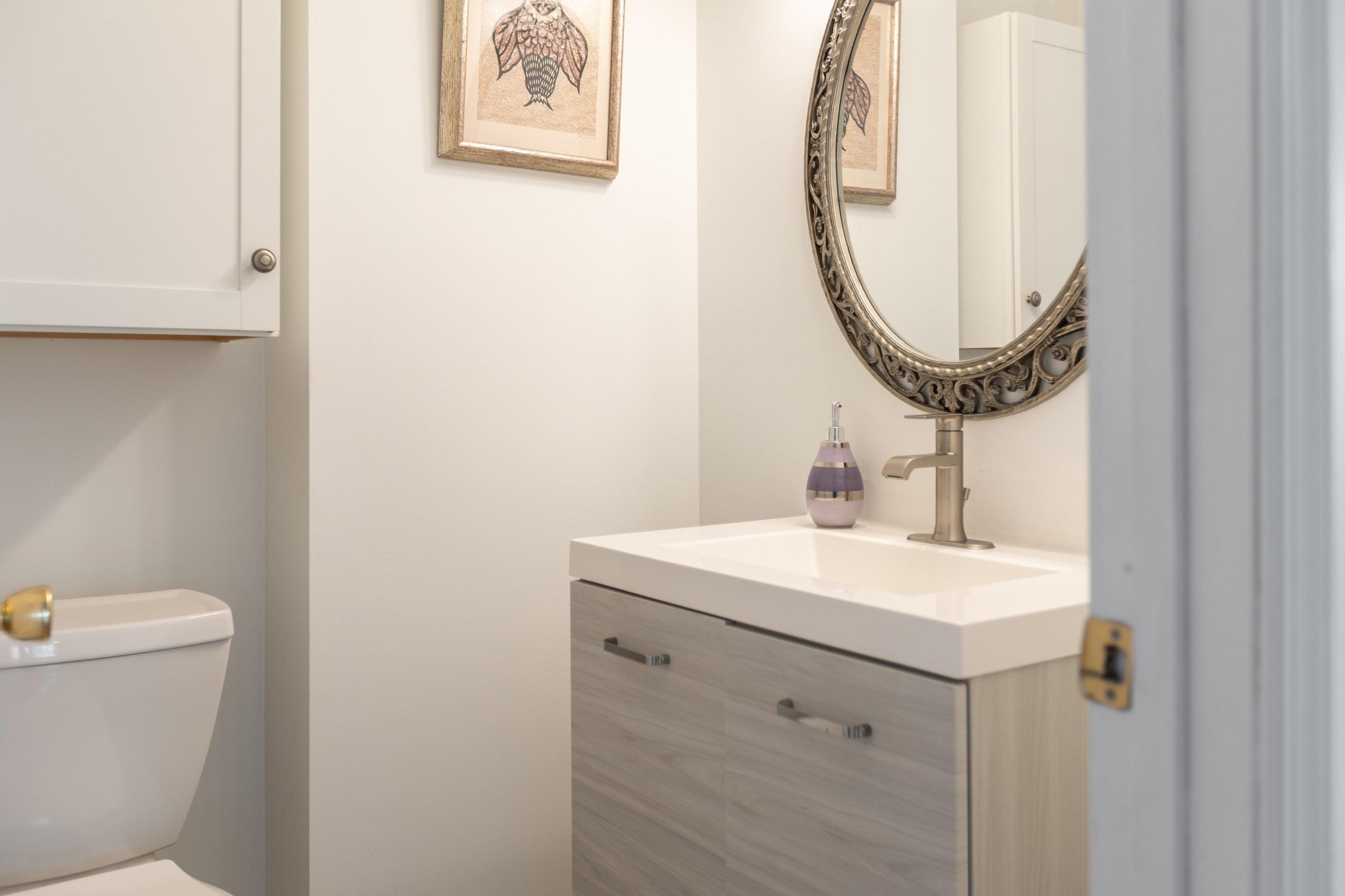 536 Three Leagues Road McGaheysville, VA 22840 - Photo 17 of 71 a bathroom with a sink and a mirror
