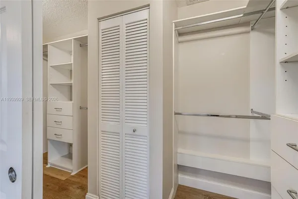 a view of walk in closet