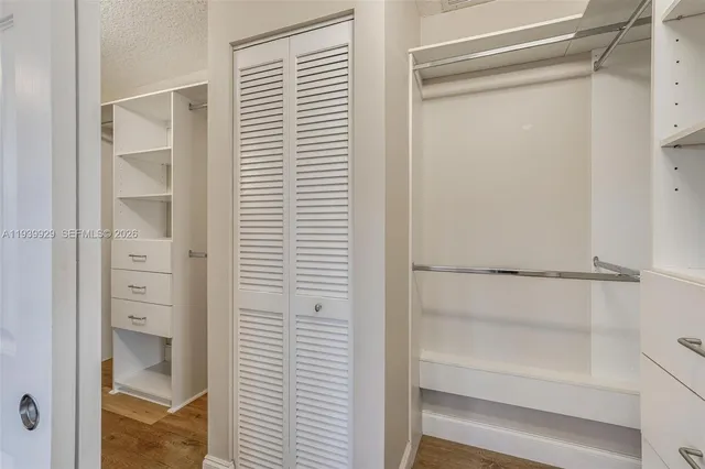 a view of walk in closet