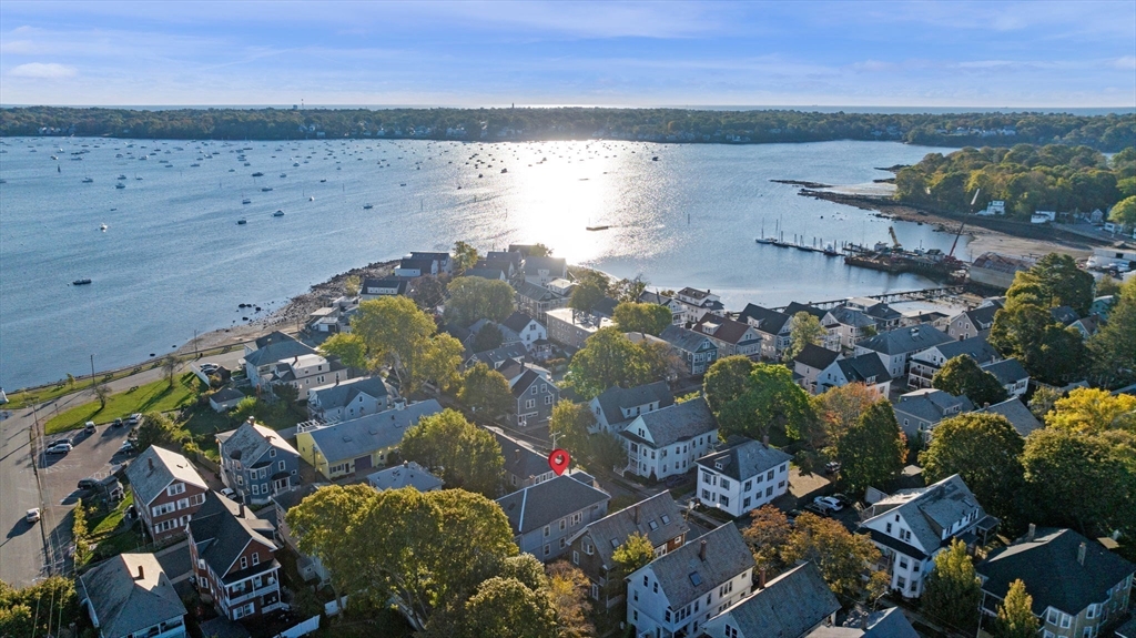 a view of lake with beach