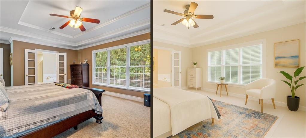 3863 Waterview Road High Point, NC 27265 - Photo 24 of 50 Primary Bedroom vs Virtually Staged Inspiration