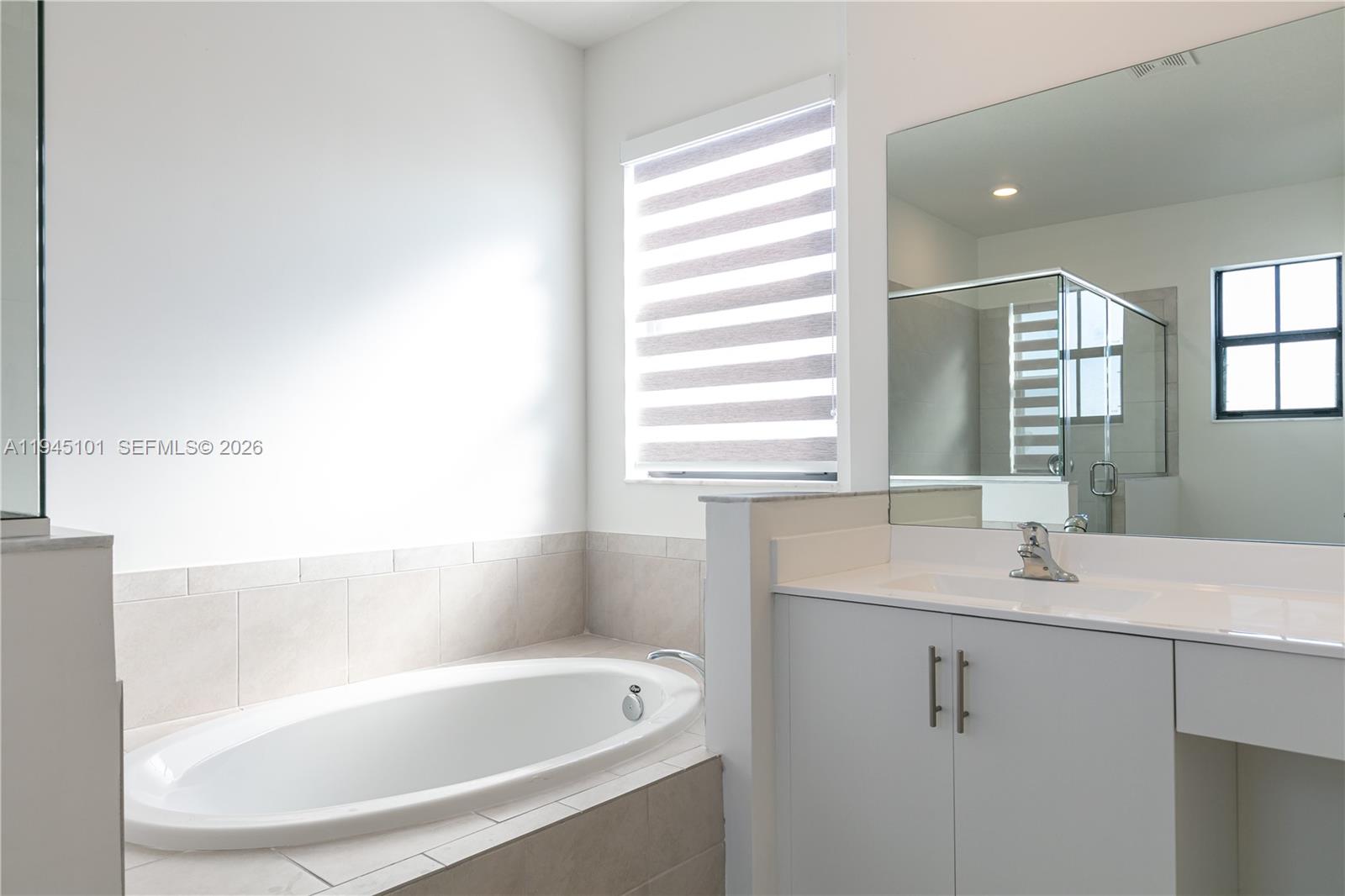 12990 Southwest 229th Lane Miami, FL 33170 - Photo 34 of 43 a bathroom with a tub sink and mirror