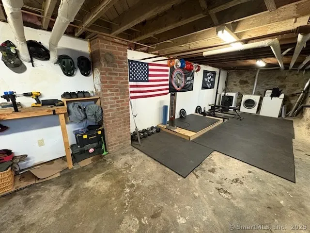 a view of a storage room