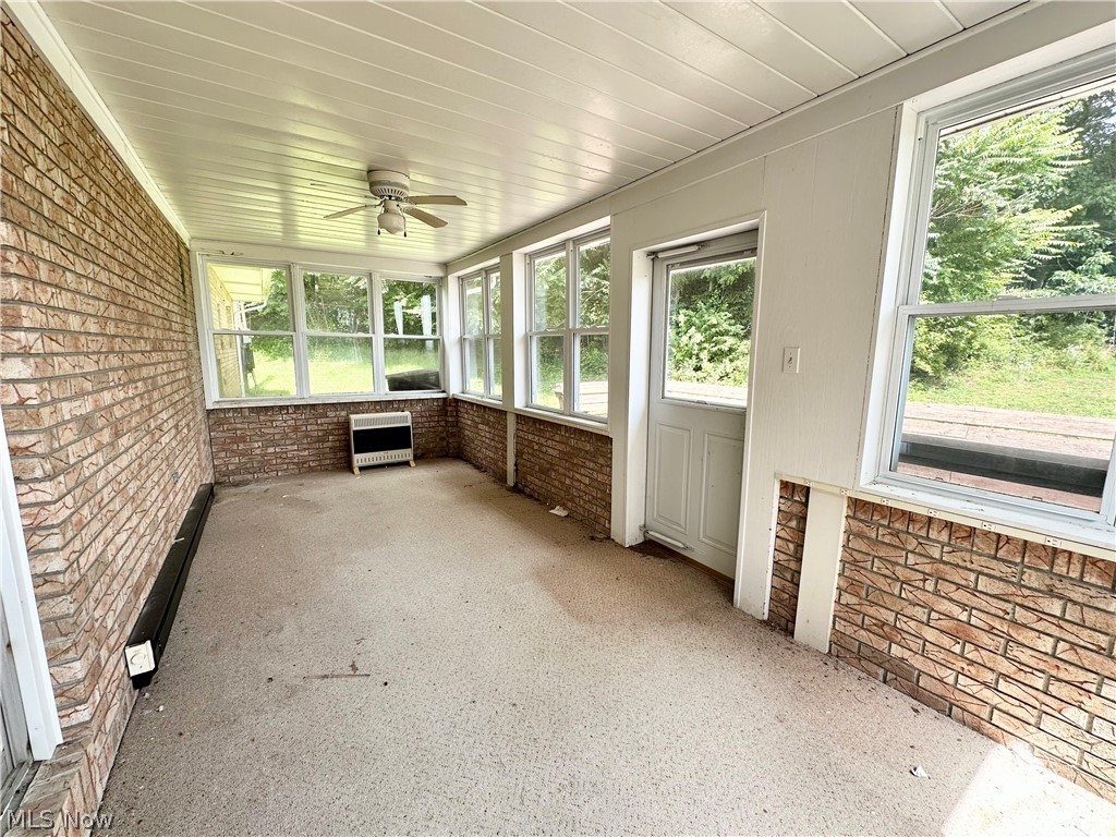 28 Richter Road Colliers, WV 26035 - Photo 19 of 38 Sun room featuring ceiling fan