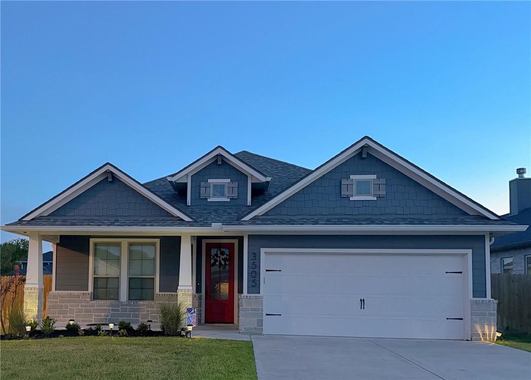 3505 Chantilly Path Bryan, TX 77808 - Photo 3 of 8 Contemporary single-story residence with a two-car garage