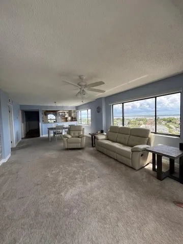 a view of a lake from a balcony