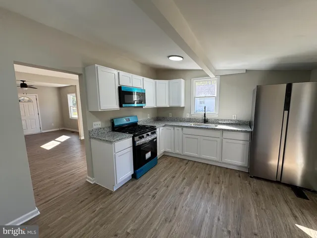 a view of small space with racks on the wall