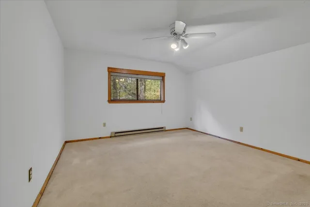 an empty room with a window