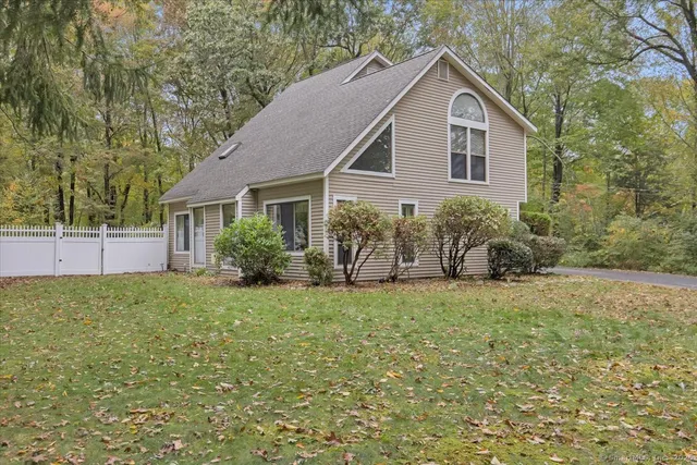 a house view with a garden space