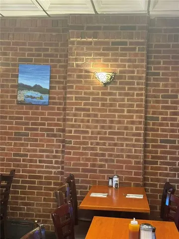 a close view of dining table