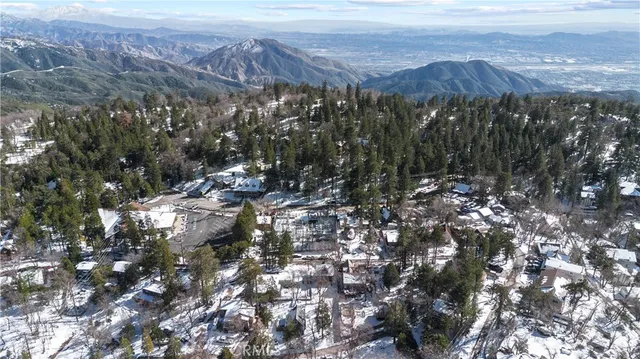 a view of city and mountain